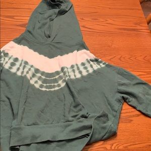 cropped tie dyed hoodie